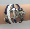 Leather Jewelry Bracelet Multi Double Layer Infinity